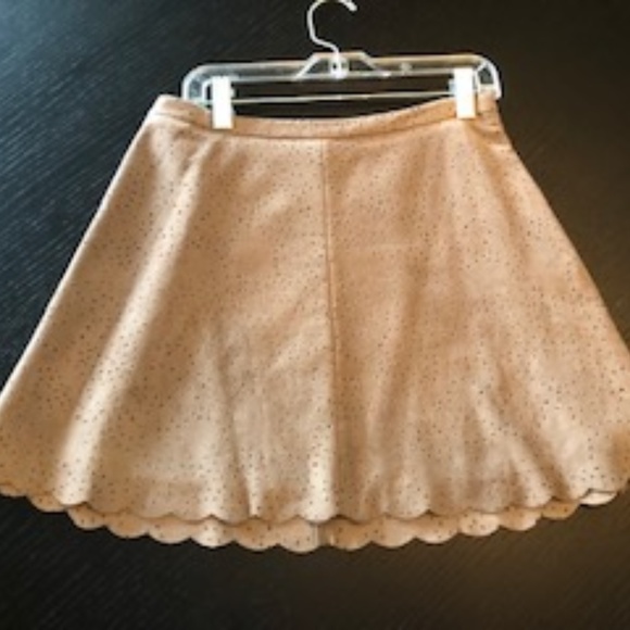 BCBG Maxazria Faux Swede Mini Skirt - Picture 1 of 5
